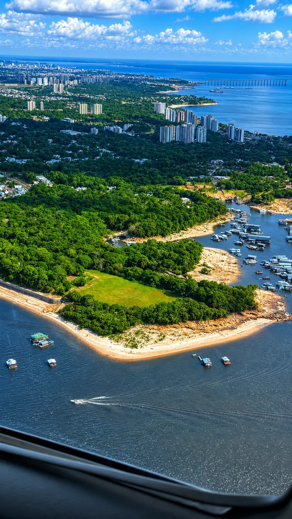 Aerial view of Manaus at the gateway to the Amazon