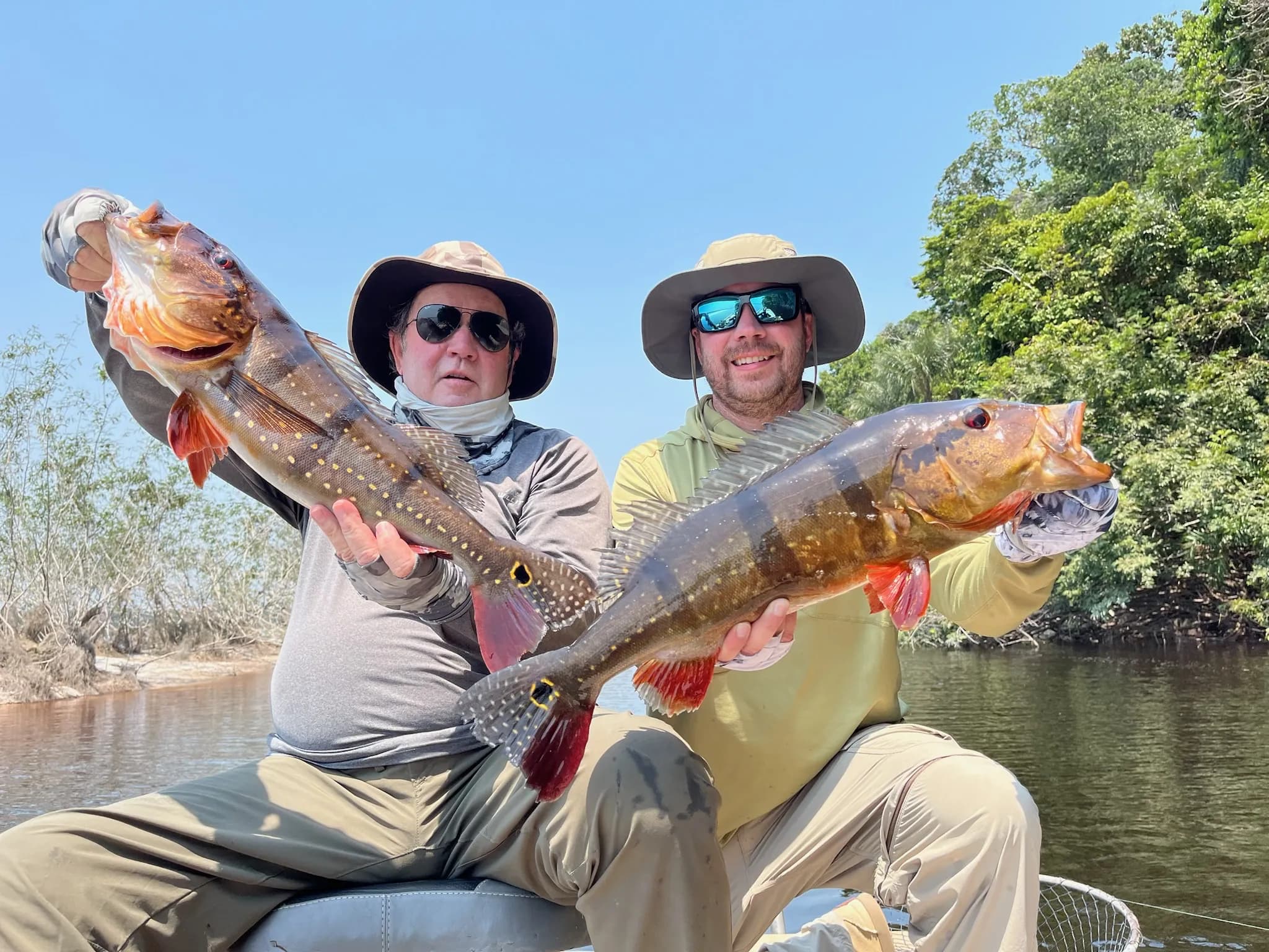 Anglers celebrating a shared catch