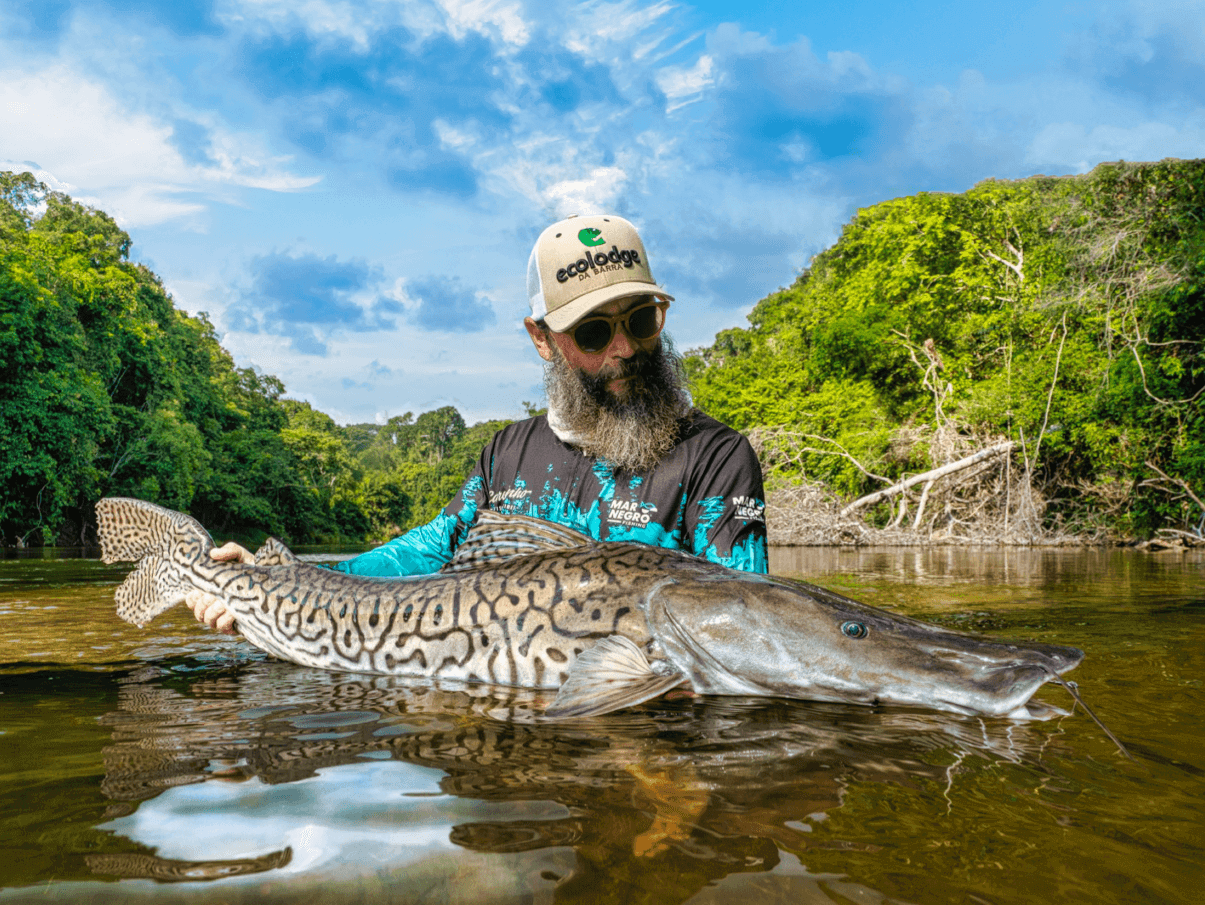 Amazon Multispecies Fishing - Peacock Bass and Catfish Paradise Multispecies Amazon fishing paradise with Peacock Bass catfish and diverse game fish Brazil