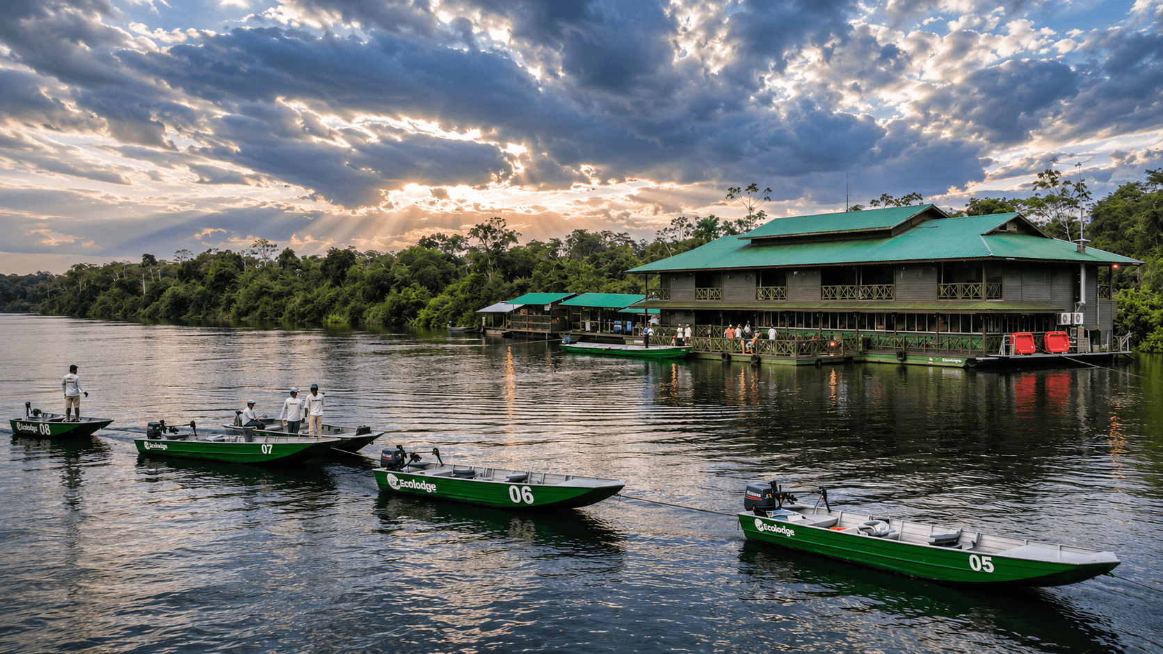 Ecolodge da Barra floating lodge background