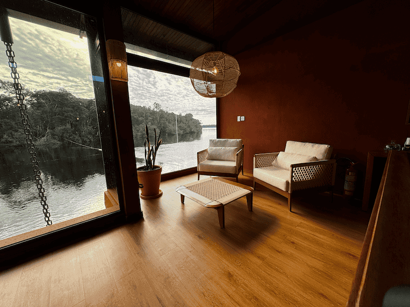 Experience exceptional comfort in our Amazon lodges Luxury accommodation in the Amazon showing comfortable lodging and authentic hospitality