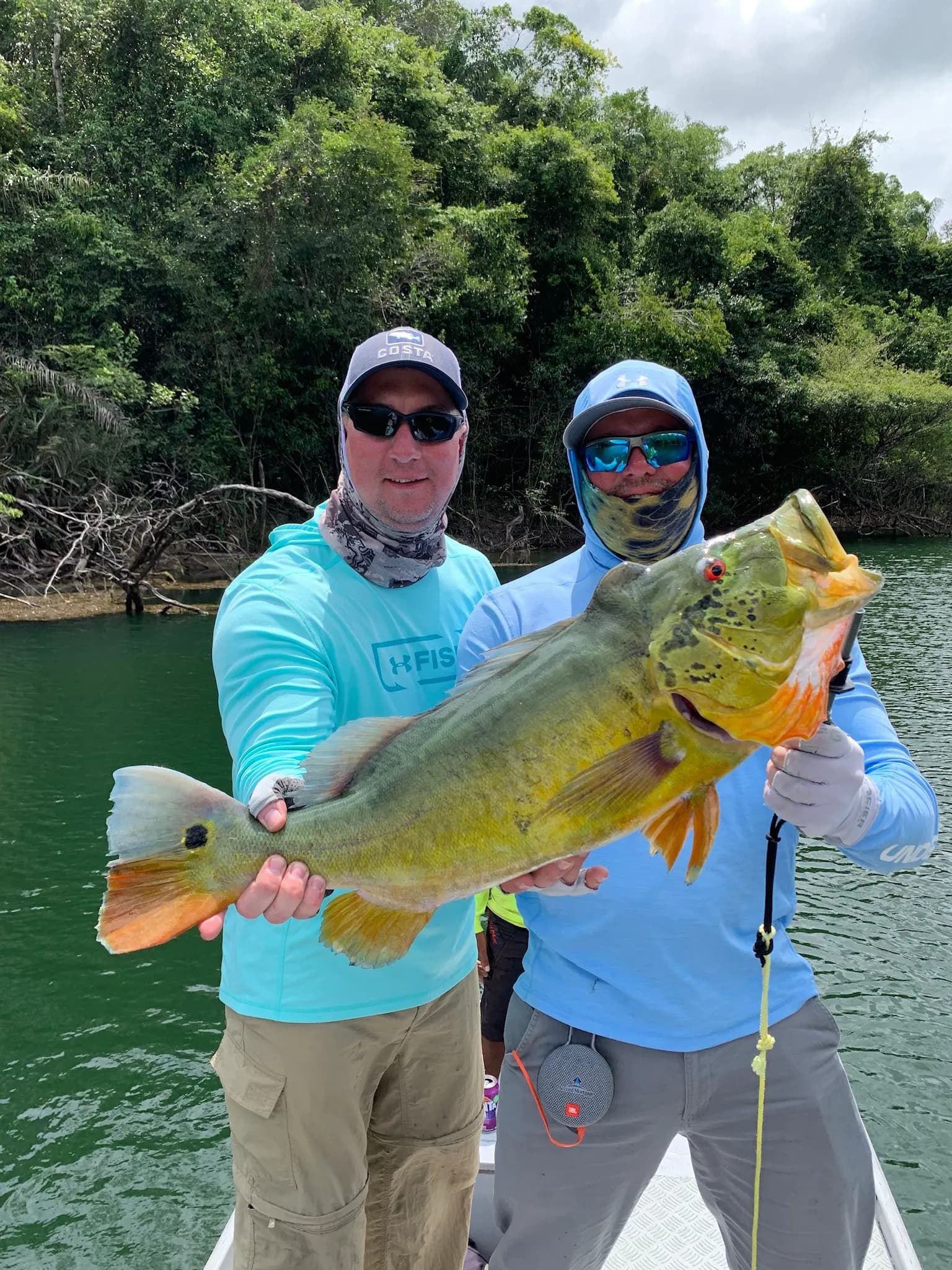 Friends and family celebrating a shared fishing experience