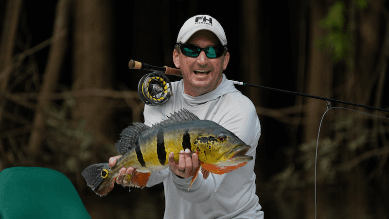 Amazon Basin Trophy Peacock Bass Fishing Grounds Perfect Amazon fishing destination with trophy-sized Peacock Bass in Rio Negro waters Brazil