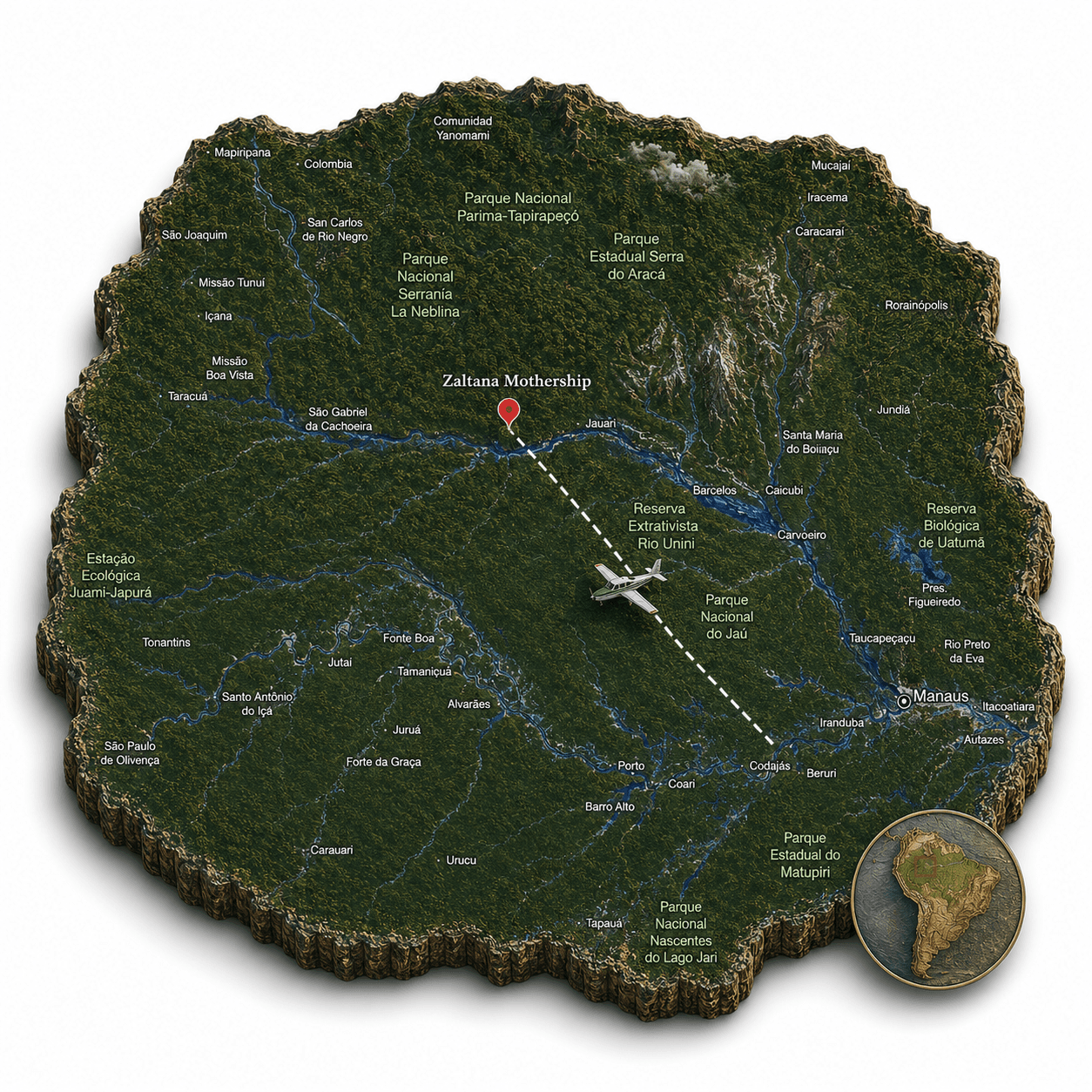Detailed map of Zaltana Mothership fishing locations