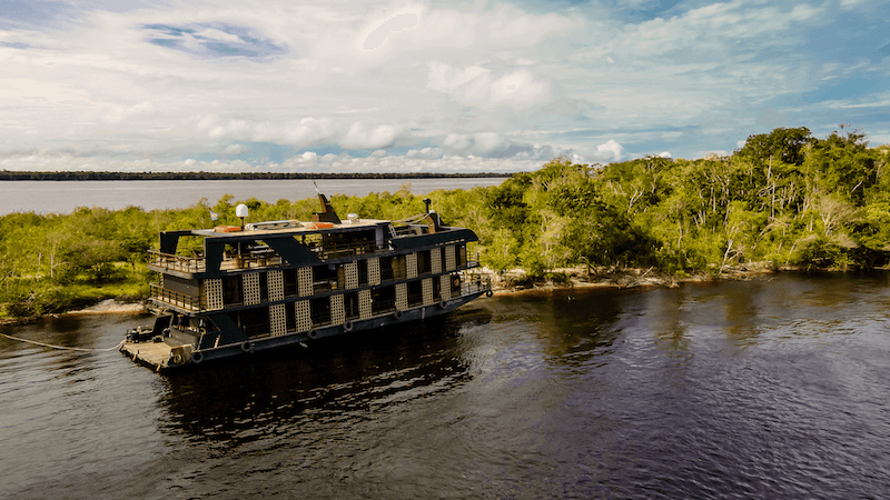 Luxury Zaltana Mothership fishing vessel in the Amazon